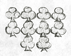 First came ten soldiers carrying clubs.